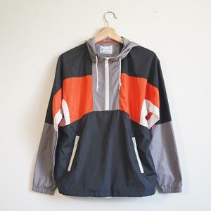 Urban Outfitters Nautical Colorblock Windbreaker with Hood